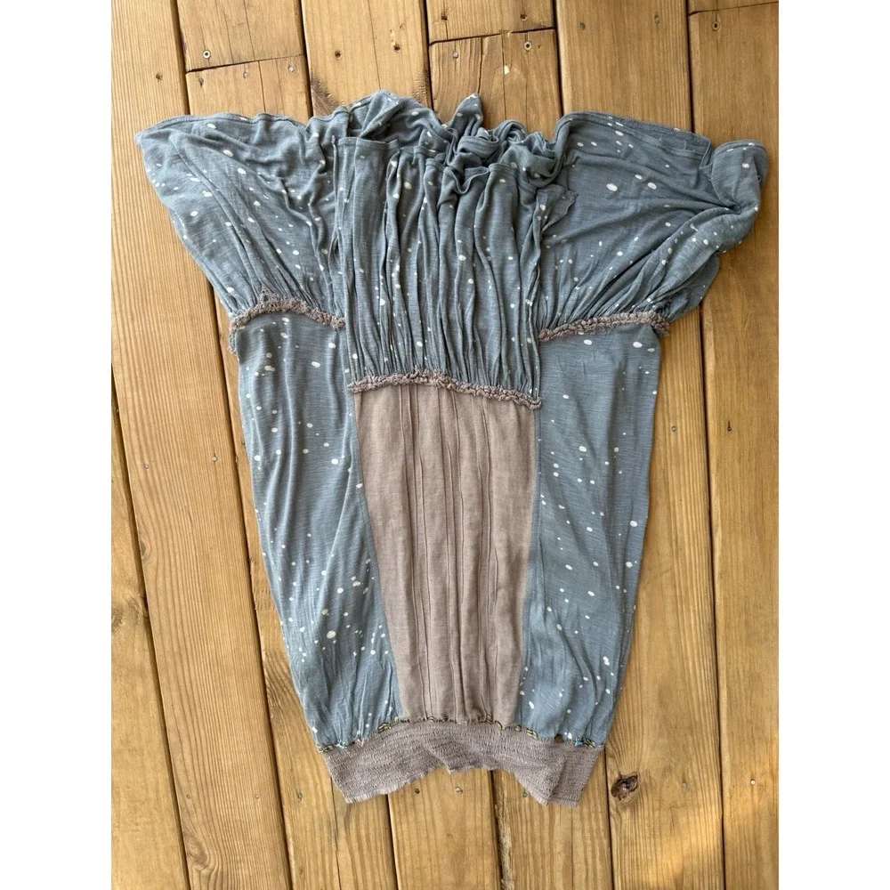 RARE Vintage Y2K Free People Beaded Waist Maxi Skirt Boho Cottagecore 10/L - Picture 5 of 8